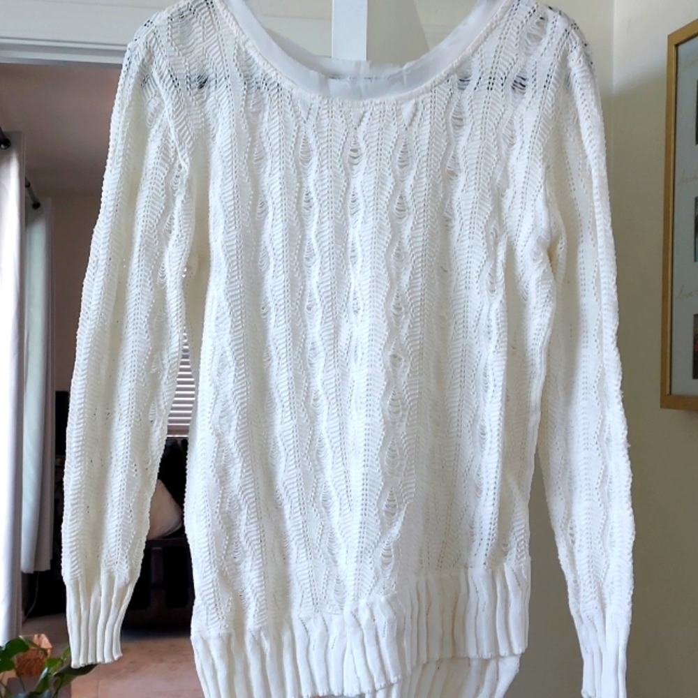 Avon Mark knit white sweater